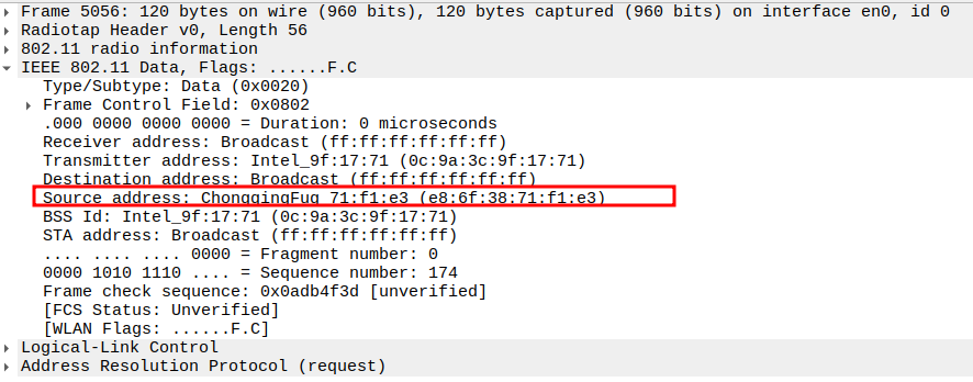 AP to Broadcast ARP Source Address
