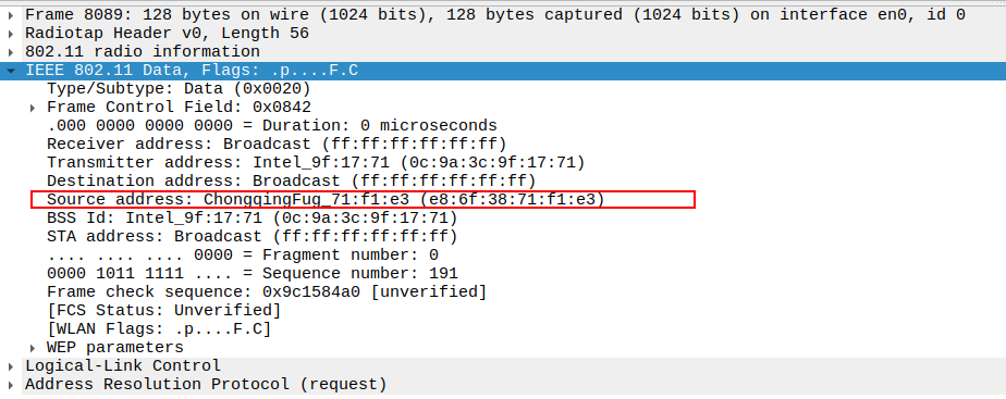 AP to Broadcast ARP Source Address