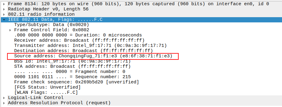 AP to Broadcast ARP Source Address