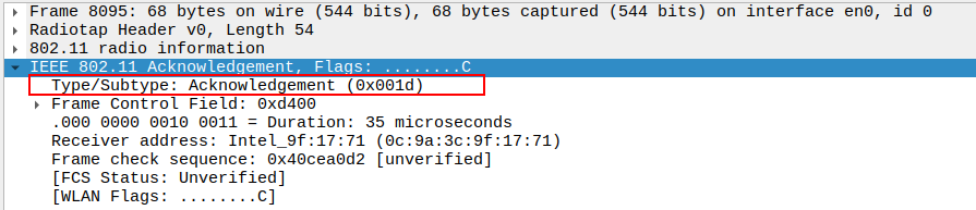 ARP Reply ACK Subtype