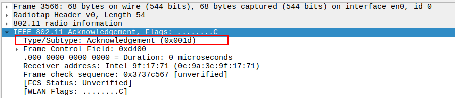 ACK subtype after Association Response