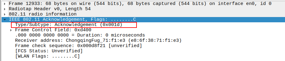 ACK Subtype after Deauthentication
