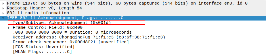 ACK Subtype after Deauthentication